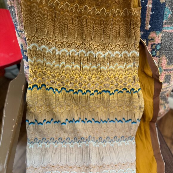missoni 40 (us xs-s) nwt cottagecore crochet woven ochre dress - Picture 10 of 14